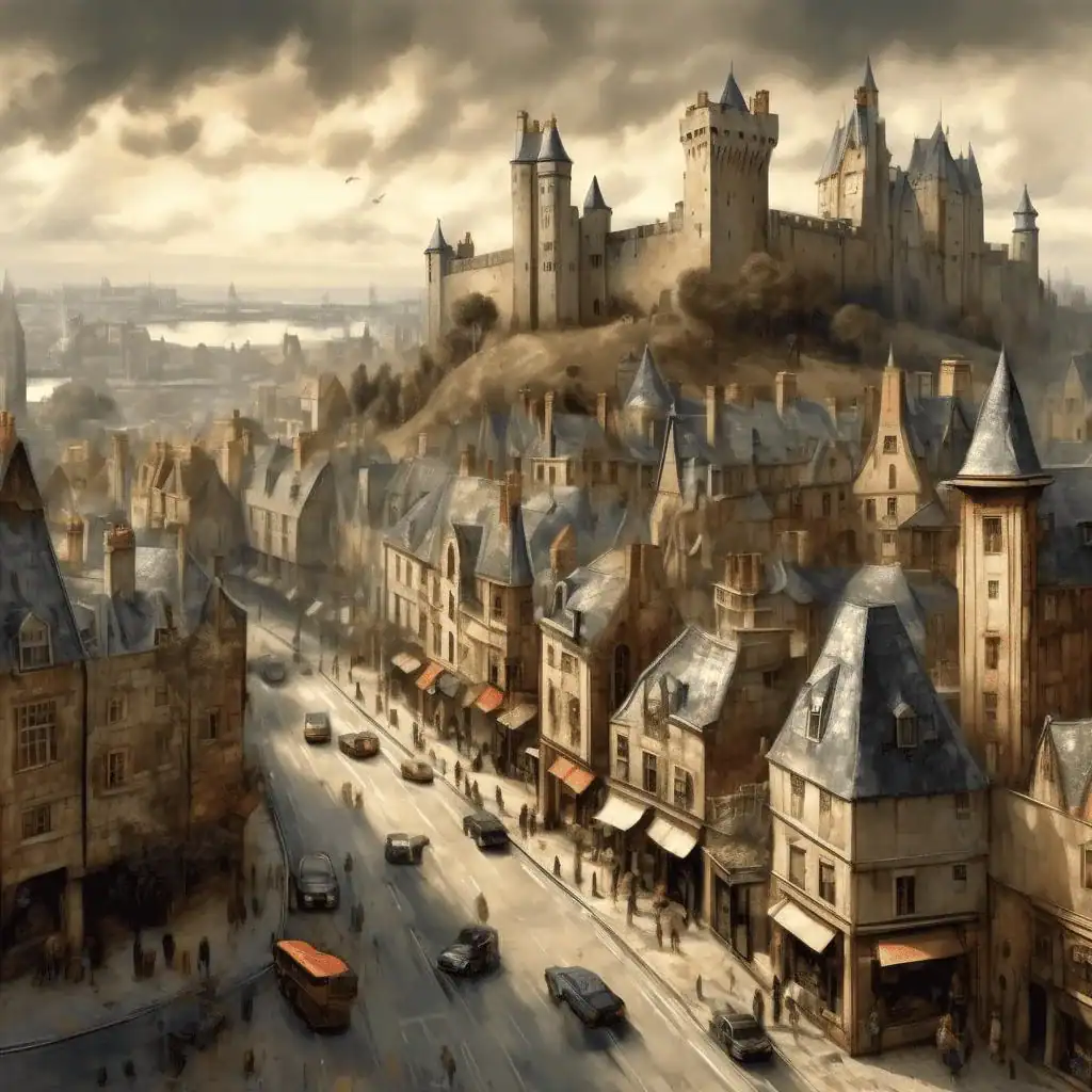 Landscape with castle – Anton Romako