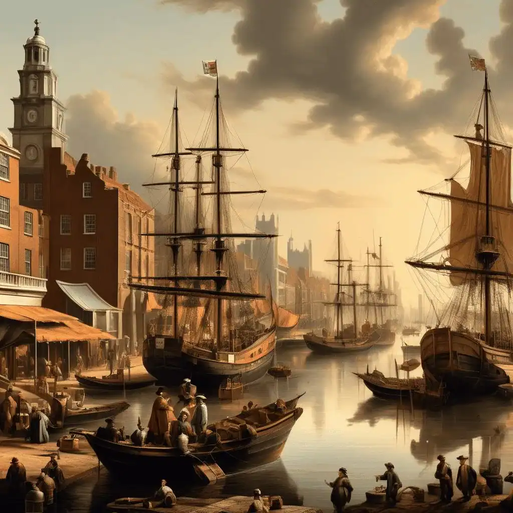 Southern Harbour Scene with Merchants – Abraham Storck