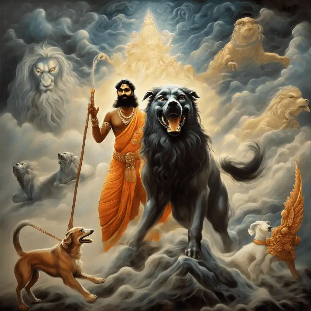 Yudhisthira and His Dog, Ascending – Nandalal Bose